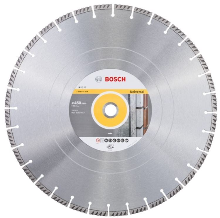 Диск алмазный отрезной для циркулярных пил и бенорезов BOSCH STANDARD FOR UNIVERSAL 2 608 615 074 Дрели алмазного бурения