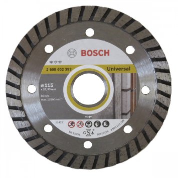 Диск алмазный отрезной для циркулярных пил и бенорезов BOSCH STANDARD FOR UNIVERSAL TURBO 2 608 602 393 Дрели алмазного бурения