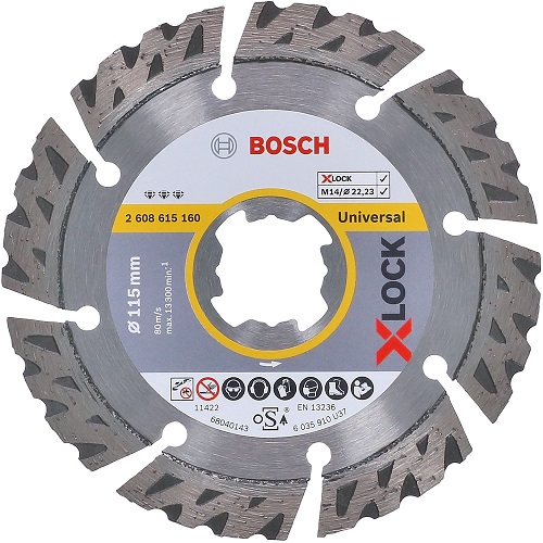 Диск алмазный отрезной для малых УШМ BOSCH X-LOCK BEST FOR UNIVERSAL 2 608 615 160 Дрели алмазного бурения