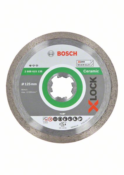 Диск алмазный отрезной для малых УШМ BOSCH X-LOCK STANDARD FOR CERAMIC 2 608 615 138 Дрели алмазного бурения